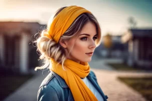 Scarf Chic: Elevate Your Style With A Scarf In Your Hair