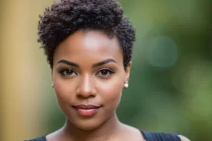 Short Natural Haircuts For Black Women With Round Faces