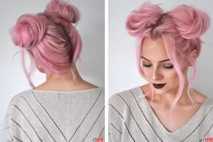 Quick And Easy Space Buns Hairstyle Tutorial With Examples