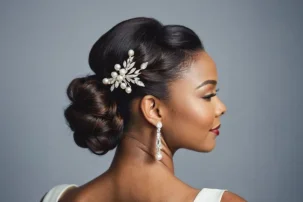 Elegant Wedding Updo Hairstyles Featuring Pearl Hairpins