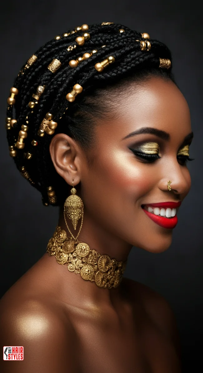 5. Halo Braid with Beads and Accessories | 10 Halo Braid Ideas For An Ethereal Protective Hairstyle