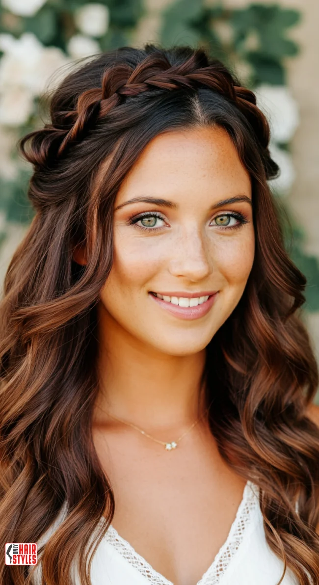 8. Half-Up Halo Braid | 10 Halo Braid Ideas For An Ethereal Protective Hairstyle