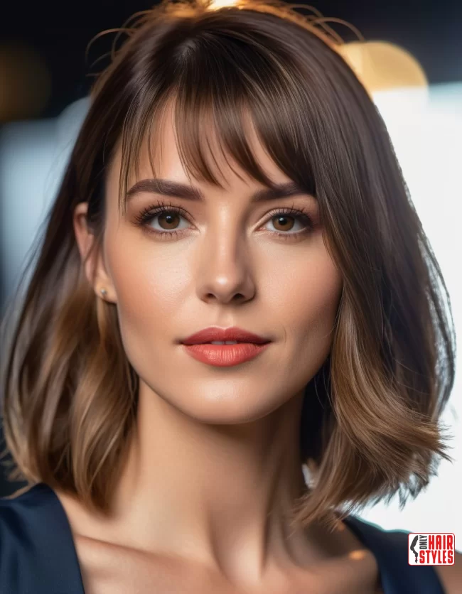 Side-Swept Bangs | Low Maintenance Shoulder-Length Hairstyles For Thin Hair