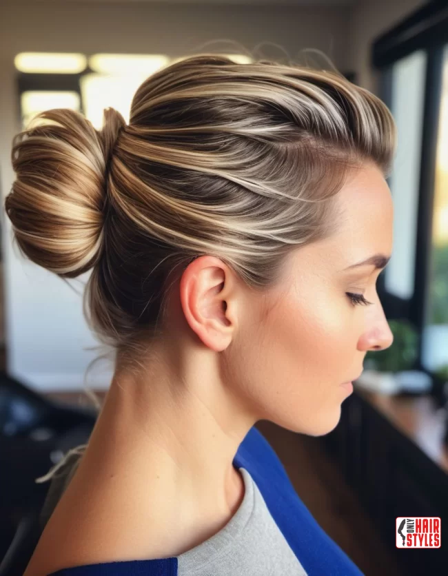 Messy Bun | Low Maintenance Shoulder-Length Hairstyles For Thin Hair