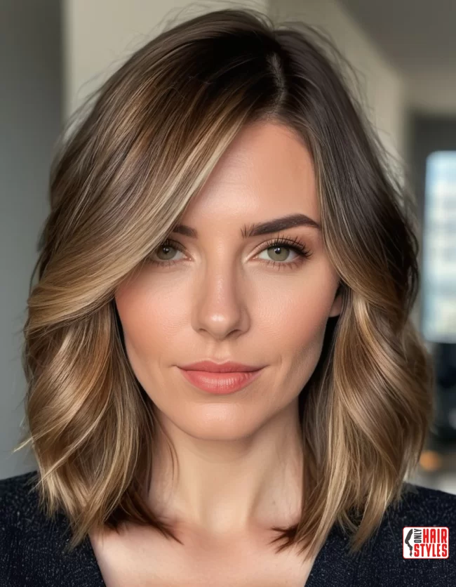 Layered Lob | Low Maintenance Shoulder-Length Hairstyles For Thin Hair