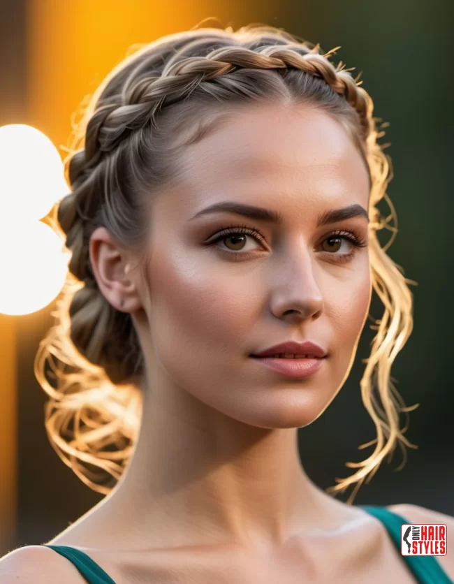 Braided Crown | Low Maintenance Shoulder-Length Hairstyles For Thin Hair