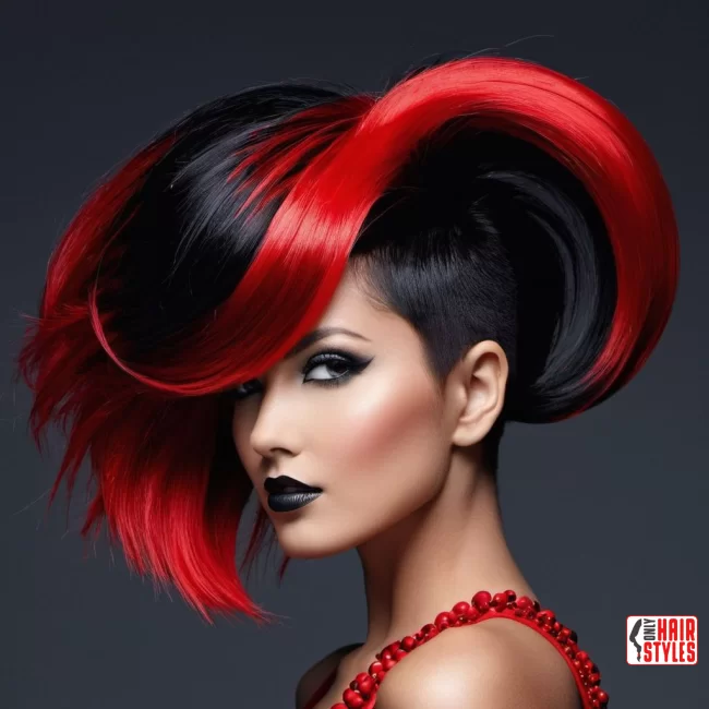 Bold Fusion: Create High-Impact Statements with Red and Black Contrasts | Hair Color Trends Of 2024: A Comprehensive Guide To On-Trend Shades And Styles