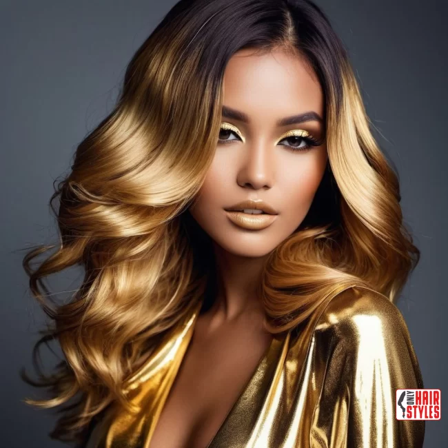 Gold Radiance: Illuminate Your Look with Bold Metallic Gold | Hair Color Trends Of 2024: A Comprehensive Guide To On-Trend Shades And Styles