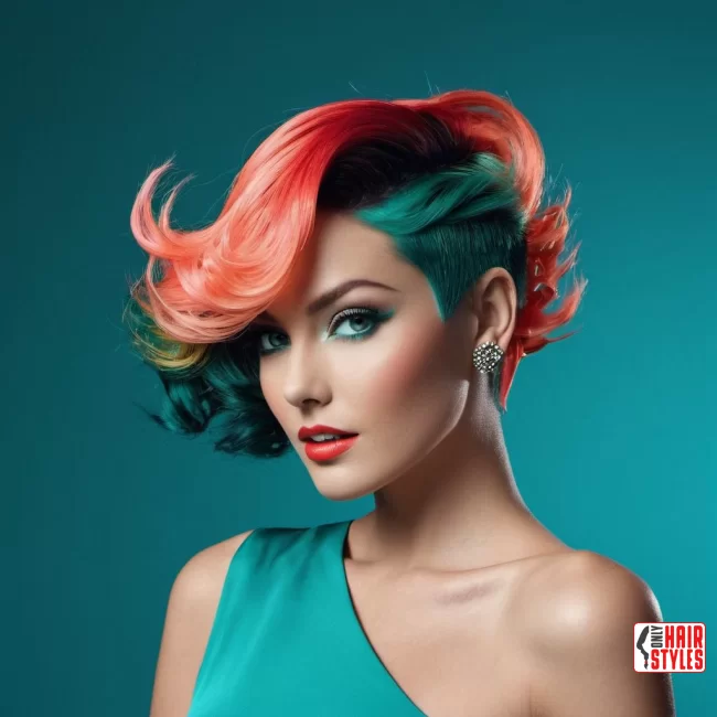 Teal Tango: Express Creativity with Unexpected Teal and Coral Pairings | Hair Color Trends Of 2024: A Comprehensive Guide To On-Trend Shades And Styles