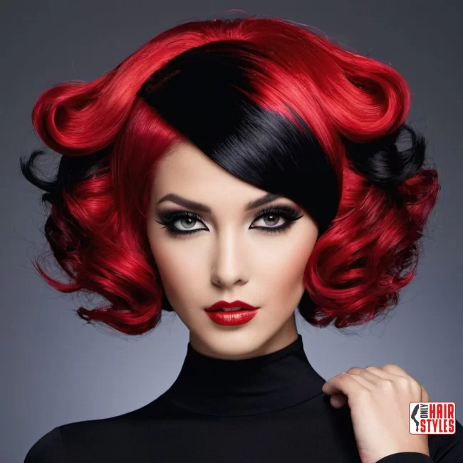 Bold Fusion: Create High-Impact Statements with Red and Black Contrasts | Hair Color Trends Of 2024: A Comprehensive Guide To On-Trend Shades And Styles