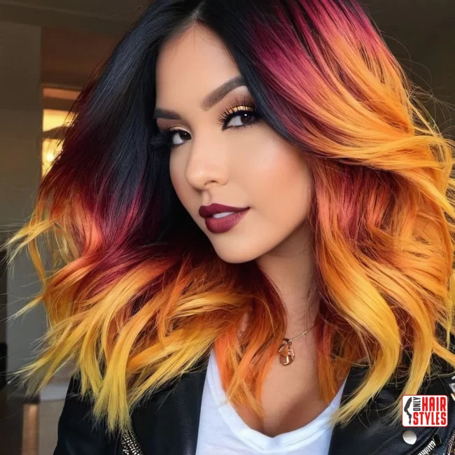 Bold Gradient Fusion: Redefine Ombre with Striking Color Contrasts | Hair Color Trends Of 2024: A Comprehensive Guide To On-Trend Shades And Styles