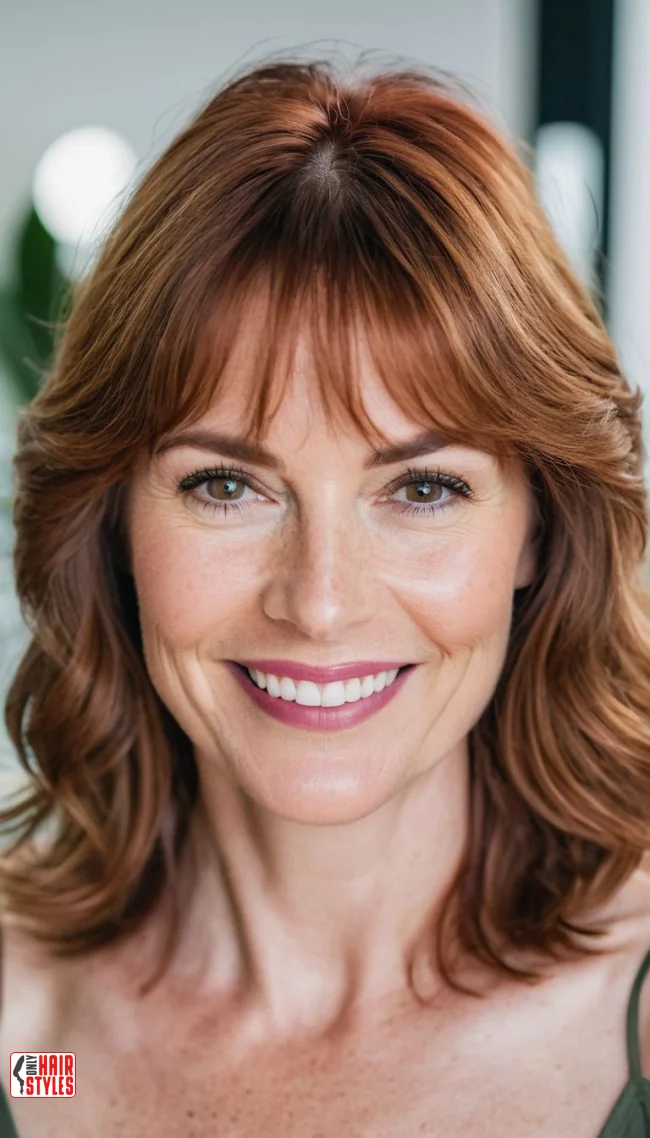 5. Feathered Bangs | 10 Astonishing Photos That Inspire You For Getting Bangs Over 40
