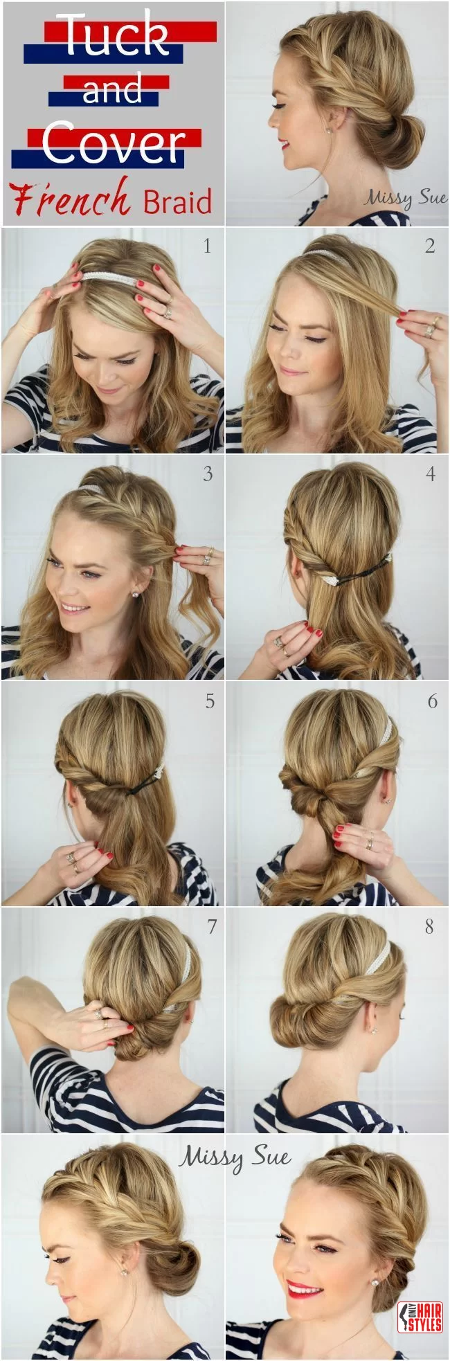 French Braid for Long Hair | 10 Easy Step By Step Hair Tutorials For Chic Hairstyles
