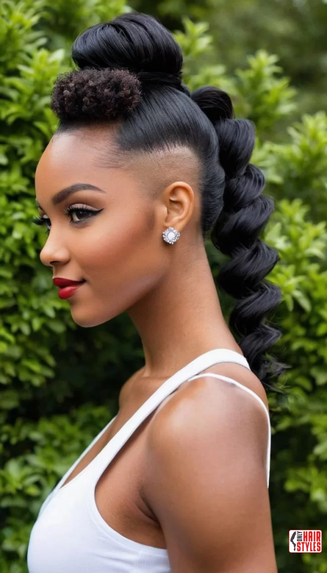 7. Faux Hawk Ponytail | Cute Ponytail Hairstyles For Black Girls: Embrace Your Natural Beauty