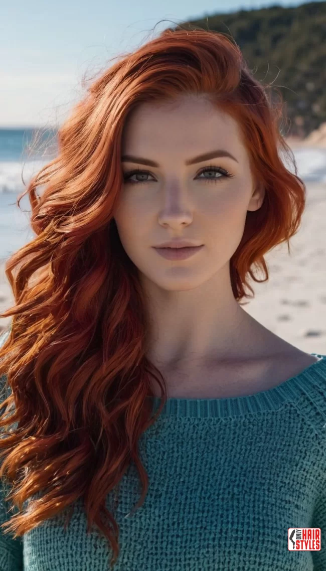 Casual Beach Waves | Radiant Red Locks: Embracing The Beauty Of Natural Red Hairstyles