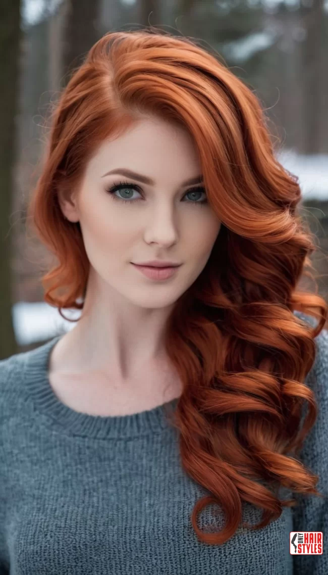 Classic Auburn Waves | Radiant Red Locks: Embracing The Beauty Of Natural Red Hairstyles