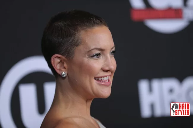 Actress Kate Hudson parted with the blonde mane: | Bold And Beautiful: Embracing The Trend With A Buzz Cut For Women