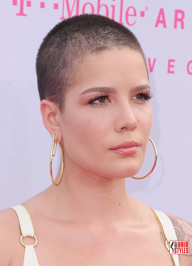 Singer Halsey also sported very short hair: | Bold And Beautiful: Embracing The Trend With A Buzz Cut For Women