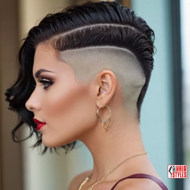 Side Shave with Waves | Undercut Hairstyles For Women - 20 Ideas, Inspiration And Styling Tips!