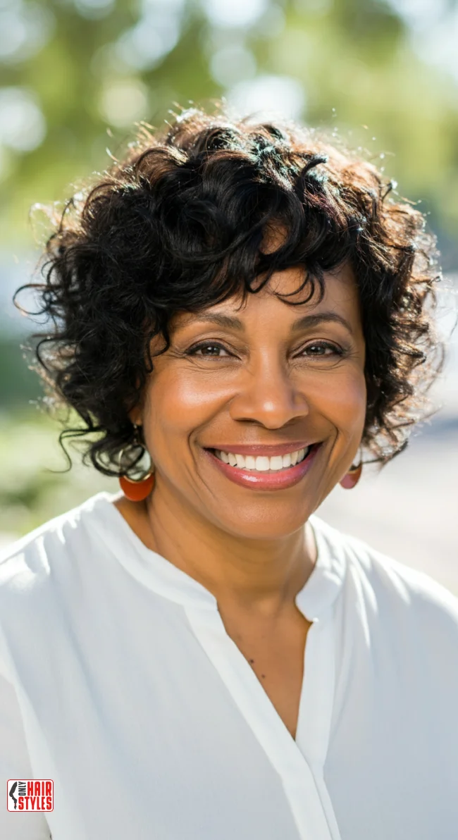 4. Curly Bangs with a Bob | 10 Chic Hairstyles With Bangs For Women Over 50