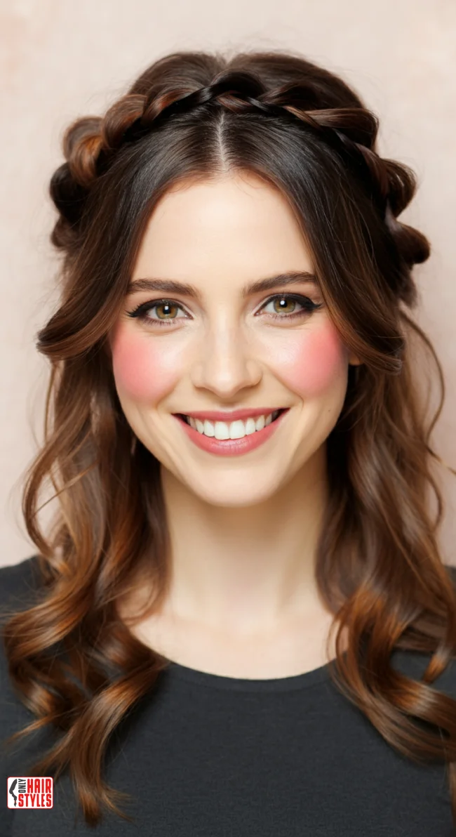 3. Half-Up Twisted Crown | 7 Holiday Hairstyles That Are Easy