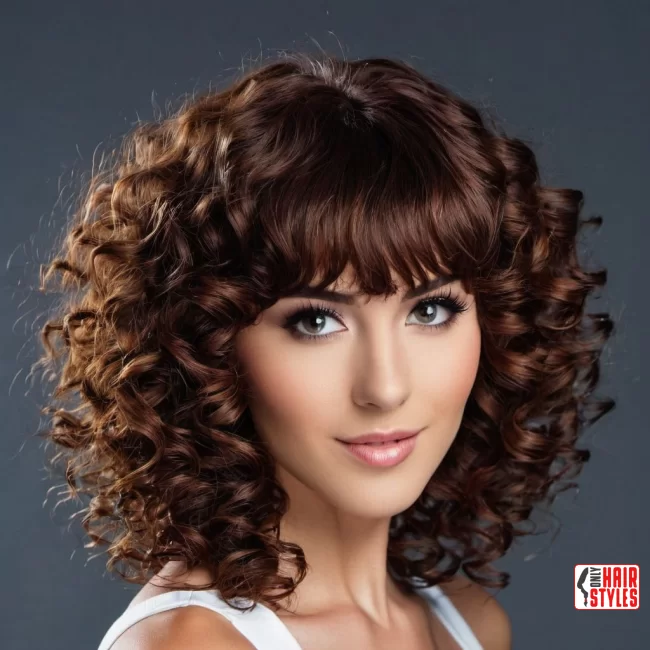 11. Curly Weave with Bangs | 60 Best Curly Hairstyles With Bangs For A Stunning Look!