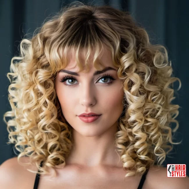 60. Bangs with Blonde Curls | 60 Best Curly Hairstyles With Bangs For A Stunning Look!