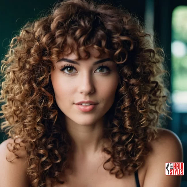 34. Natural Curly Hair with Bangs | 60 Best Curly Hairstyles With Bangs For A Stunning Look!