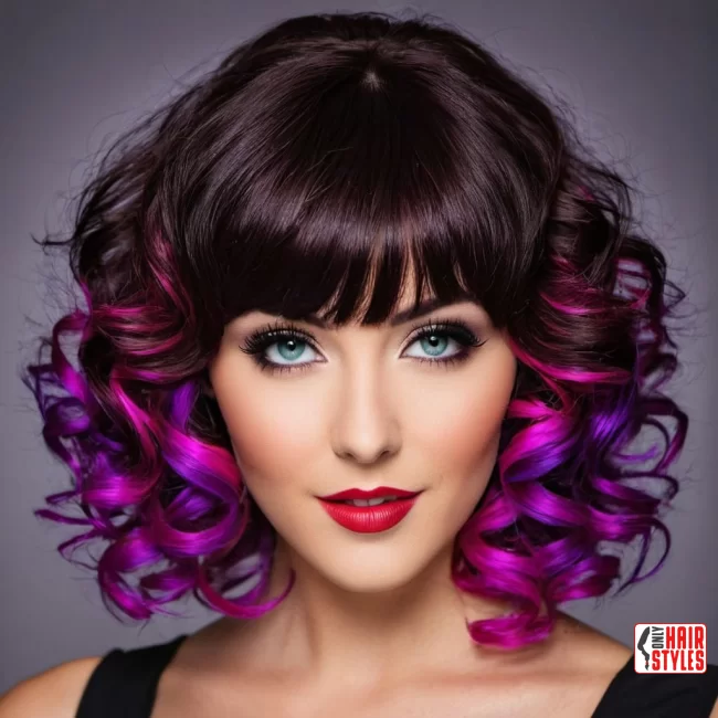 2. Chin Length Curls with Bangs | 60 Best Curly Hairstyles With Bangs For A Stunning Look!
