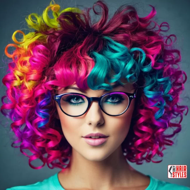 15. Curly Hair Bangs with Glasses | 60 Best Curly Hairstyles With Bangs For A Stunning Look!