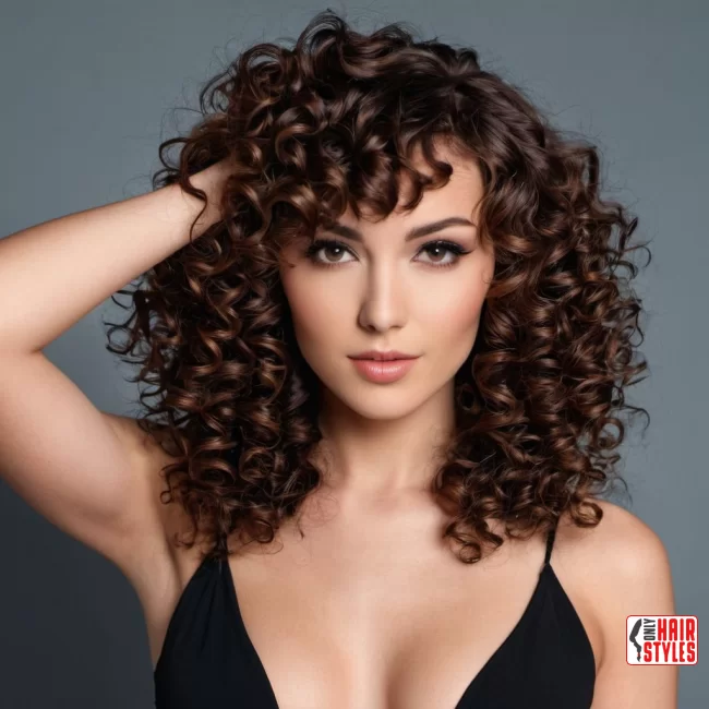 54. Smooth&nbsp;Curls with Side Part | 60 Best Curly Hairstyles With Bangs For A Stunning Look!