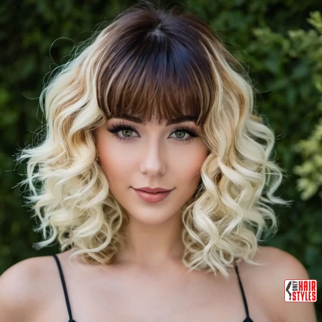 48. Shoulder Length Curly Hair with Bangs | 60 Best Curly Hairstyles With Bangs For A Stunning Look!