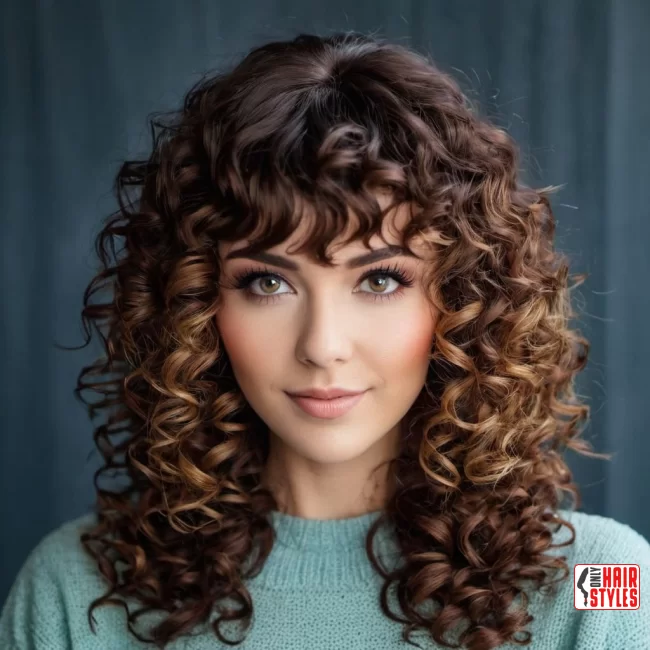 4. Curly Bangs for Round Face | 60 Best Curly Hairstyles With Bangs For A Stunning Look!