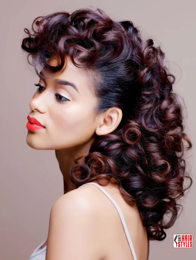 59. Iron-rod Curls | 60 Best Curly Hairstyles With Bangs For A Stunning Look!