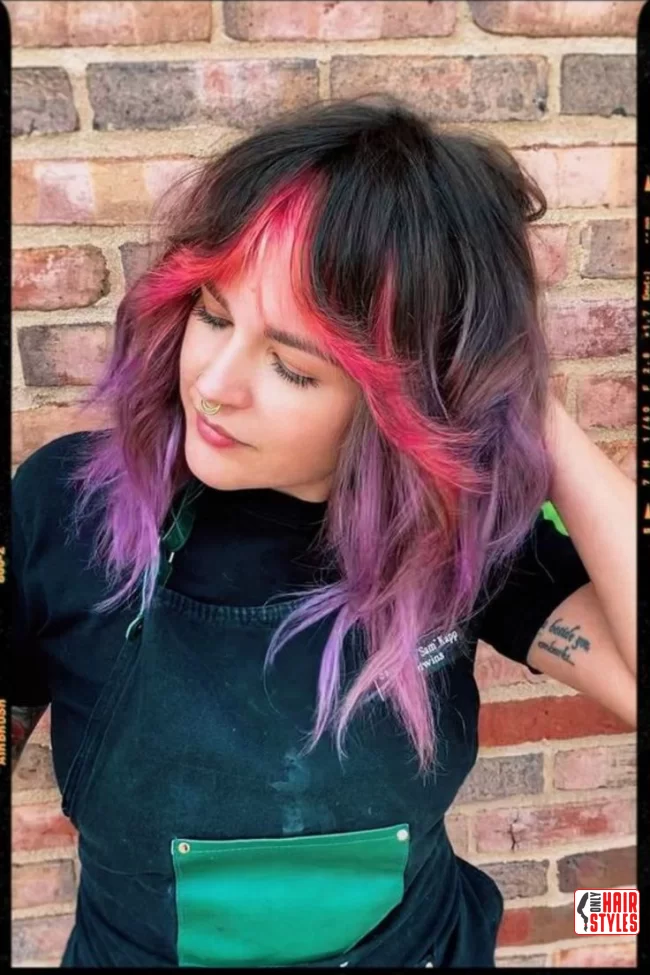 20. Vibrant Colors | Trendiest Shaggy Haircuts Of 2024: Unleash Your Style With These 20 Must-Try Looks!