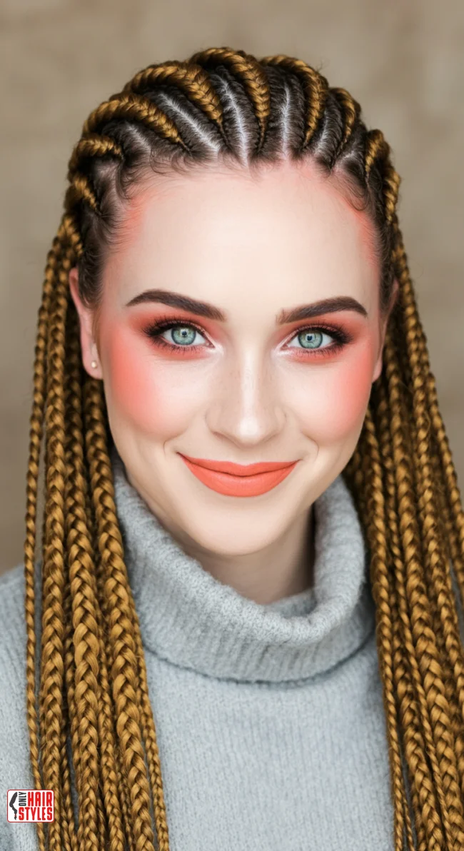 5. Zigzag Part Goddess Braids | 10 Goddess Braid Looks For A Full And Textured Style