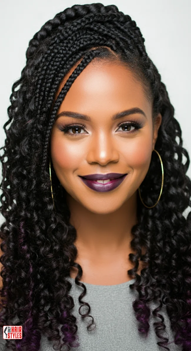 9. Half-Up, Half-Down Goddess Braids | 10 Goddess Braid Looks For A Full And Textured Style