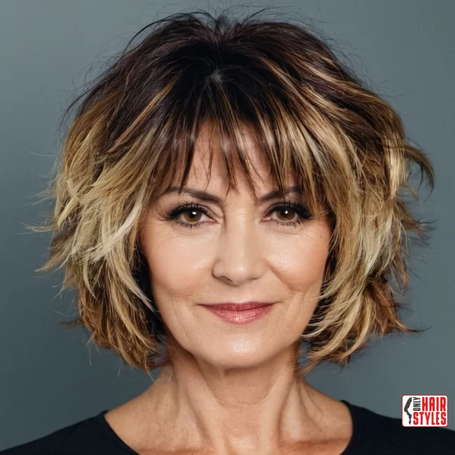 Messy Bob with Layers | Modern Hairstyles For Older Women