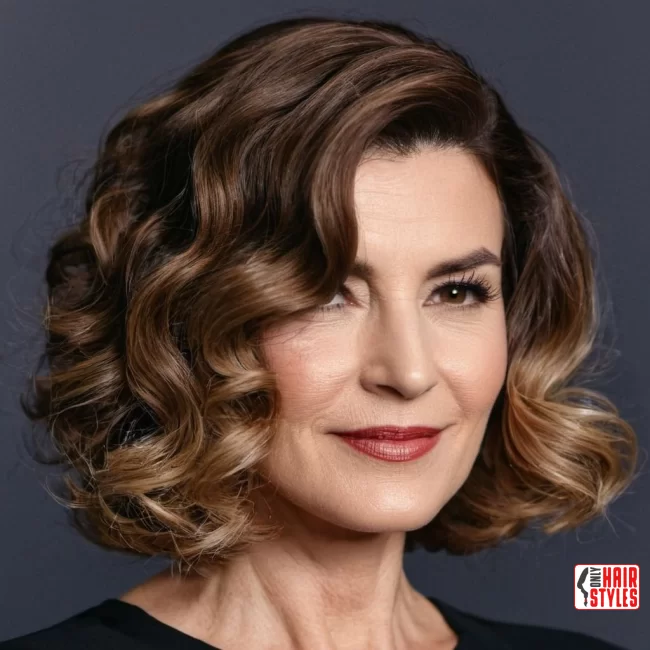 Wavy Lob with Side Part | Modern Hairstyles For Older Women