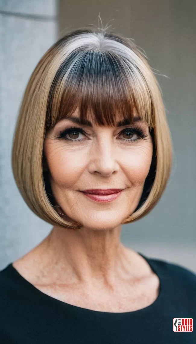 26. Modern Bob with Fringe | 30 Popular Hairstyles For Women Over 60