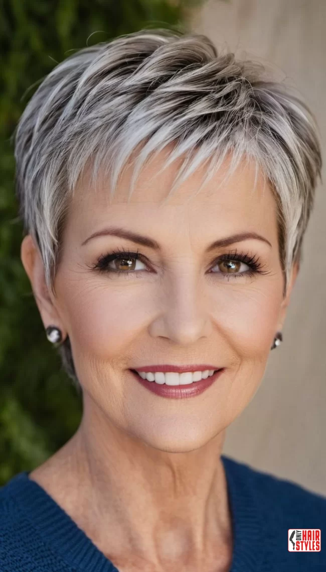 13. Short Layered Pixie | 30 Popular Hairstyles For Women Over 60