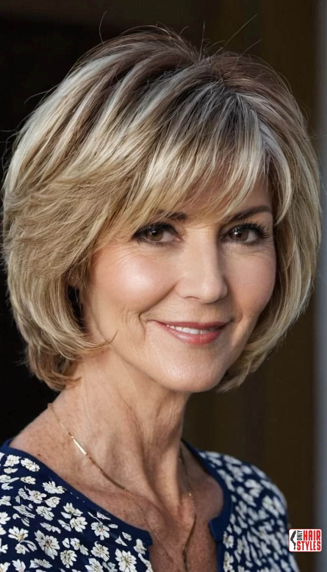 29. Layered Shaggy Bob | 30 Popular Hairstyles For Women Over 60