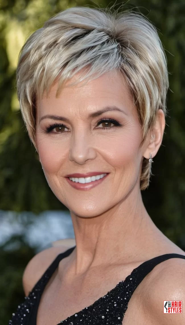 2. Pixie Cut with Side Swept Bangs | 30 Popular Hairstyles For Women Over 60