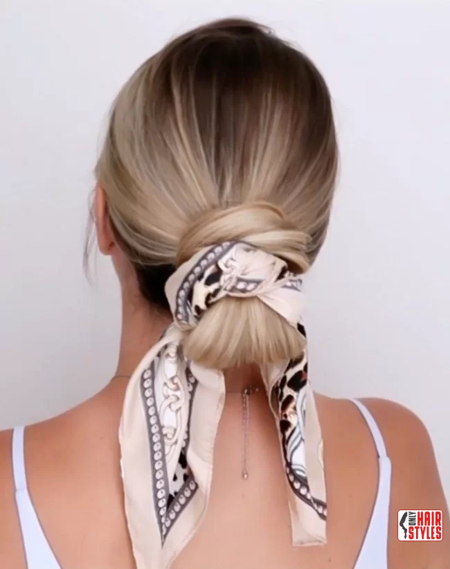 Low Bun Chic | Scarf Chic: Elevate Your Style With A Scarf In Your Hair