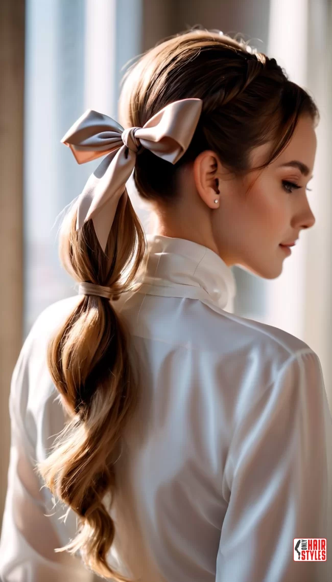 Bow-tied Ponytail | Scarf Chic: Elevate Your Style With A Scarf In Your Hair