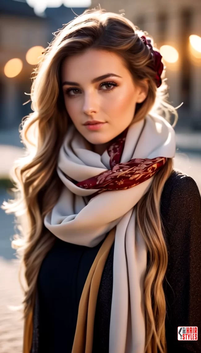 Side Swept Grace | Scarf Chic: Elevate Your Style With A Scarf In Your Hair