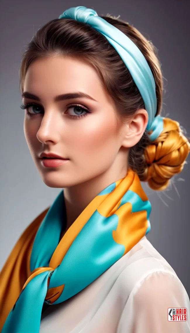 Top Knot Elegance | Scarf Chic: Elevate Your Style With A Scarf In Your Hair