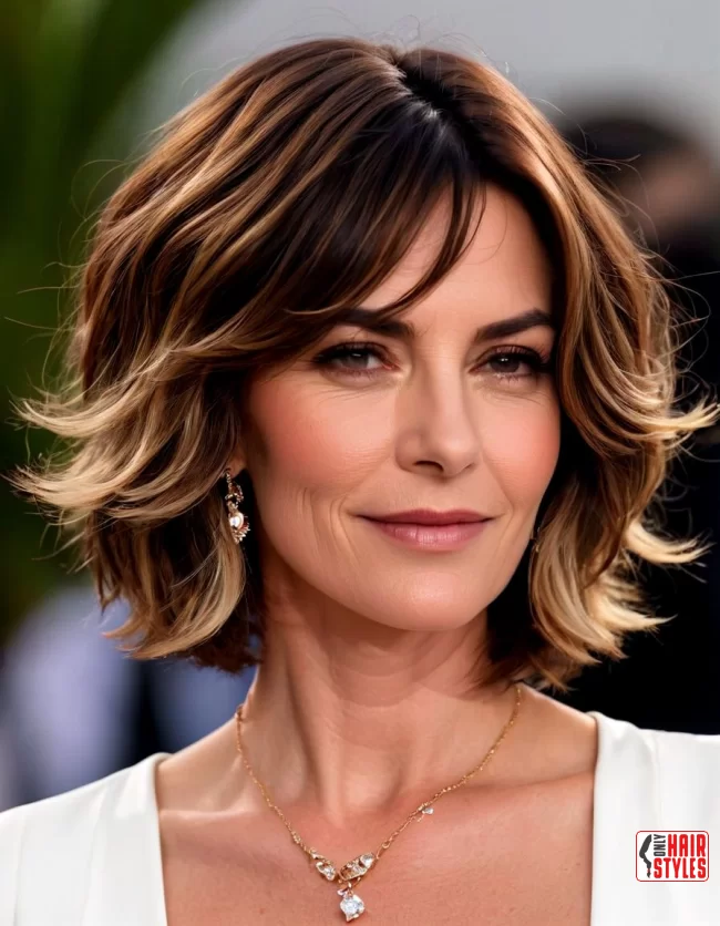 Textured Waves | Layered Bob Hairstyles For Women Over 50 With Fine Hair