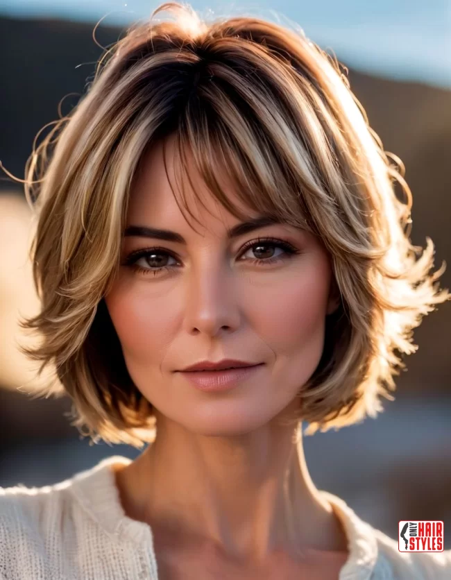 Feathered Layers | Layered Bob Hairstyles For Women Over 50 With Fine Hair