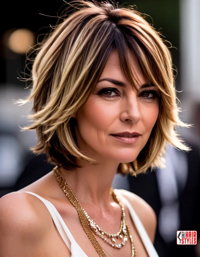 Choppy Layers | Layered Bob Hairstyles For Women Over 50 With Fine Hair